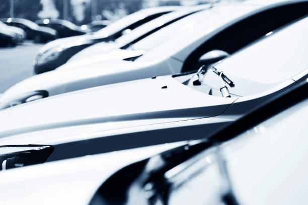 istock Group of cars in a row 818157266