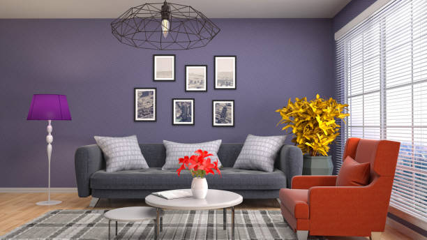 istock Interior living room. 3d illustration 818162964