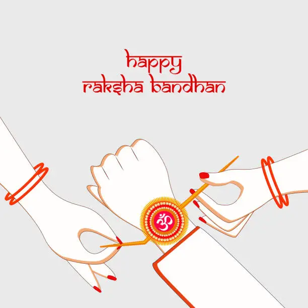 Vector illustration of Illustration of brother and sister for the occasion of Indian festival raksha bandhan