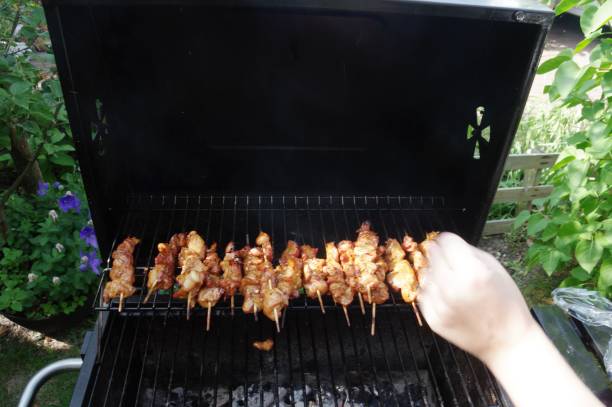 istock Fresh roasted satay at the Barbecue 818213644