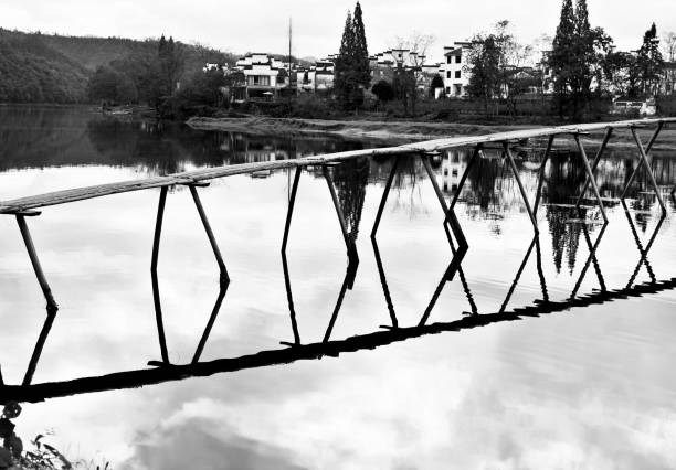 istock Old wooden bridge over the lake 818243544