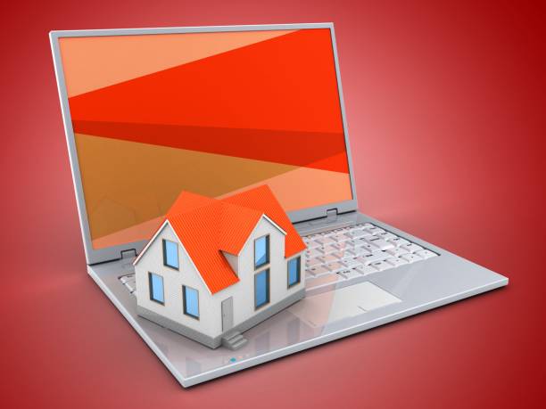 istock 3d laptop and house 818243556