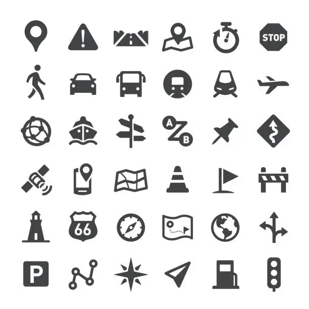 Vector illustration of Navigation Icons - Big Series