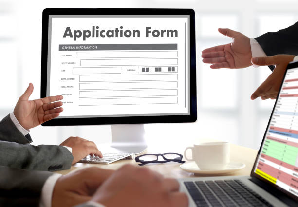 istock business man working on laptop computer use Online Web Job Application Form moniter 818256758