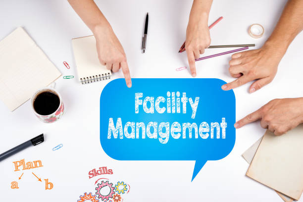 istock Facility Management. The meeting at the white office table 818262014