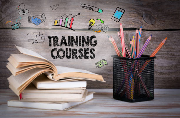 istock Training Courses, Business Concept. Stack of books and pencils o 818267922
