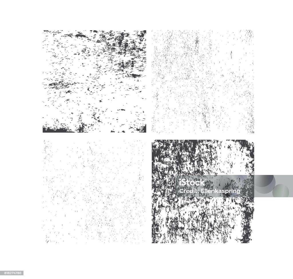 Ensemble de textures grunge. Modèle vectoriel abstrait - clipart vectoriel de Texture libre de droits