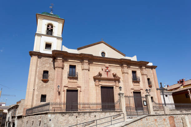 Historic church in Lorca, Spain Historic Santiago church in the old town of Lorca. Province of Murcia, southern Spain lorca stock pictures, royalty-free photos & images