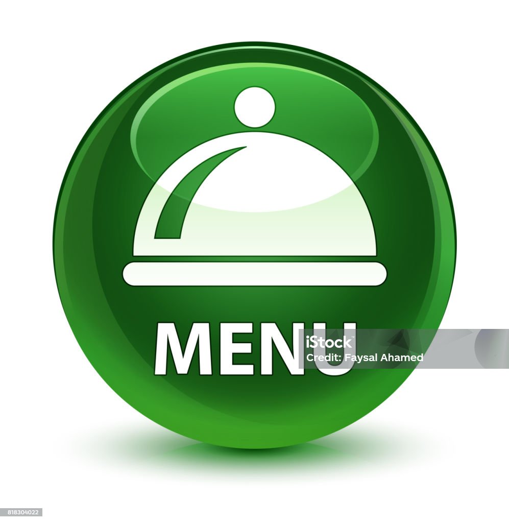 Round Menu Dbutton Esign Menu Glassy Soft Green Round Button Stock Illustration - Download Image ...