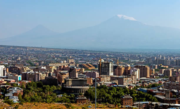 istock Legendary mount Ararat and Yerevan city. 818312506
