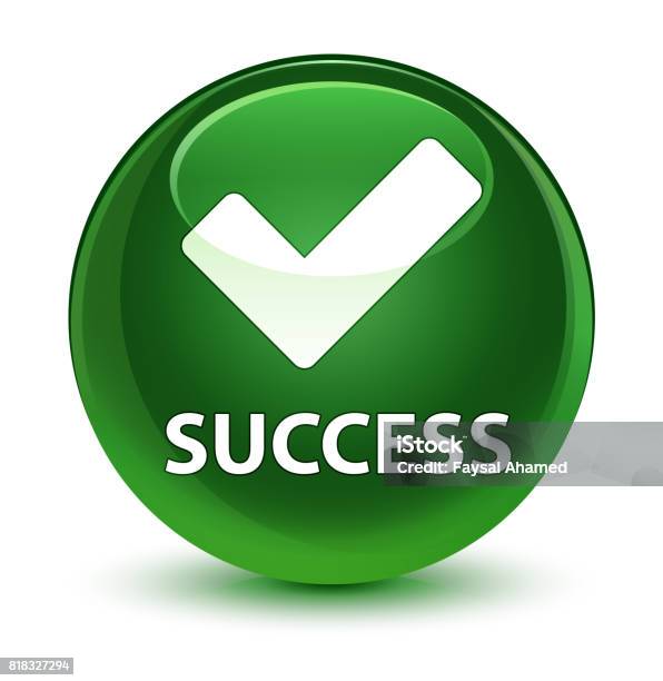 Success Green Rgba Success Glassy Soft Green Round Button Stock Illustration - Download ...