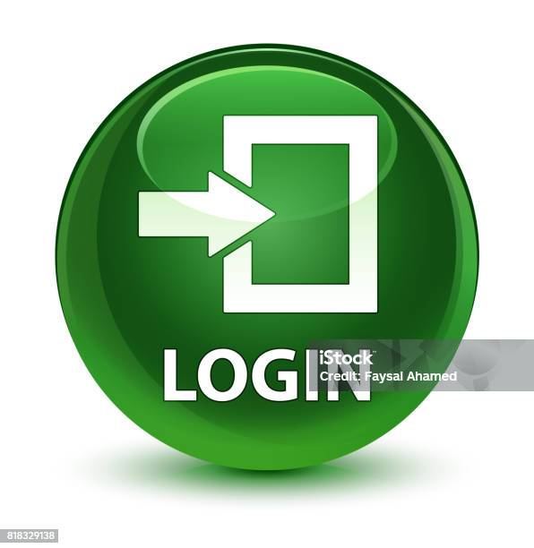 Tombol Log In Login Glassy Tombol Bulat Hijau Lembut Ilustrasi Stok - Unduh Gambar ...