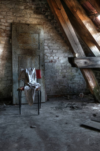istock Mysterious chair and stained clothes 818355344