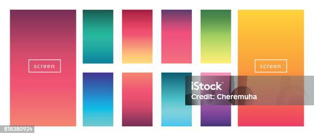 Soft Color Background Set Stock Illustration - Download Image Now - Backgrounds, Telephone, Color Gradient