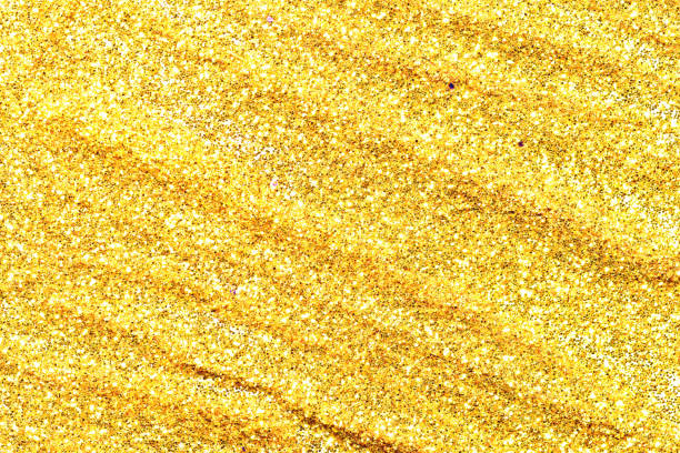 istock Gold glittering christmas lights. Blurred abstract background 818391780