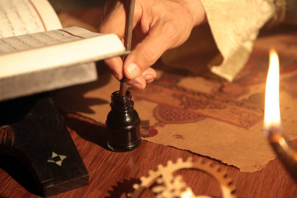 istock Close Up Shot of an Old Islamic Scientist While Working 818400678