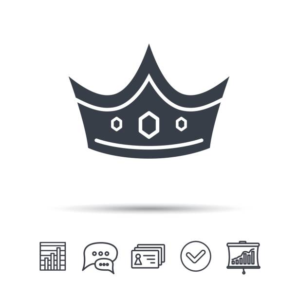 crown-symbol. königliche thron führer unterschreiben. - king nobility talking jewel stock-grafiken, -clipart, -cartoons und -symbole