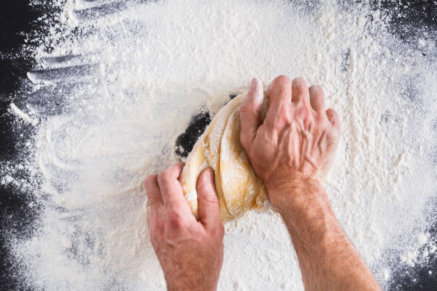 istock Cooking ingredients for baking, eggs, butter and flour 818410908