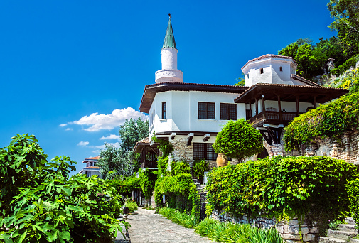 BALCHIK, BULGARIA JULY 7, 2016: The Balchik Palace ( Quiet Nest Palace ). The complex appeared as a summer residence of the Romanian queen Maria (1875-1938).