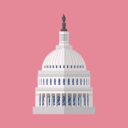 Capitol building symbol. vector illustration