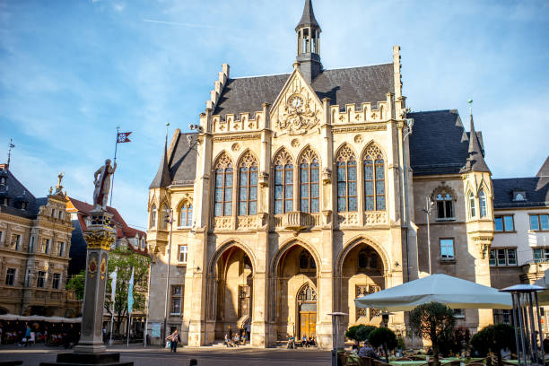 View on the town hall in Erfurt city in Germany