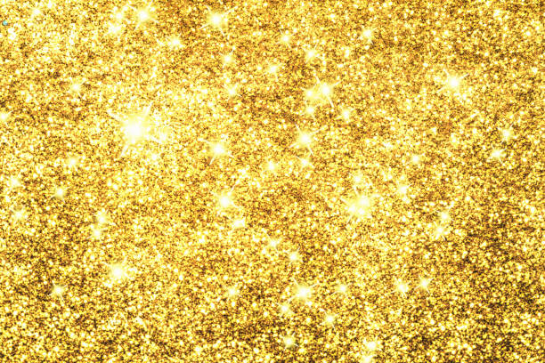 istock Gold glittering christmas lights. Blurred abstract background 818445550
