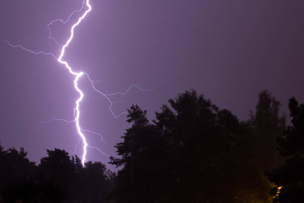 istock Thunder storm in a middle of summer 818453480