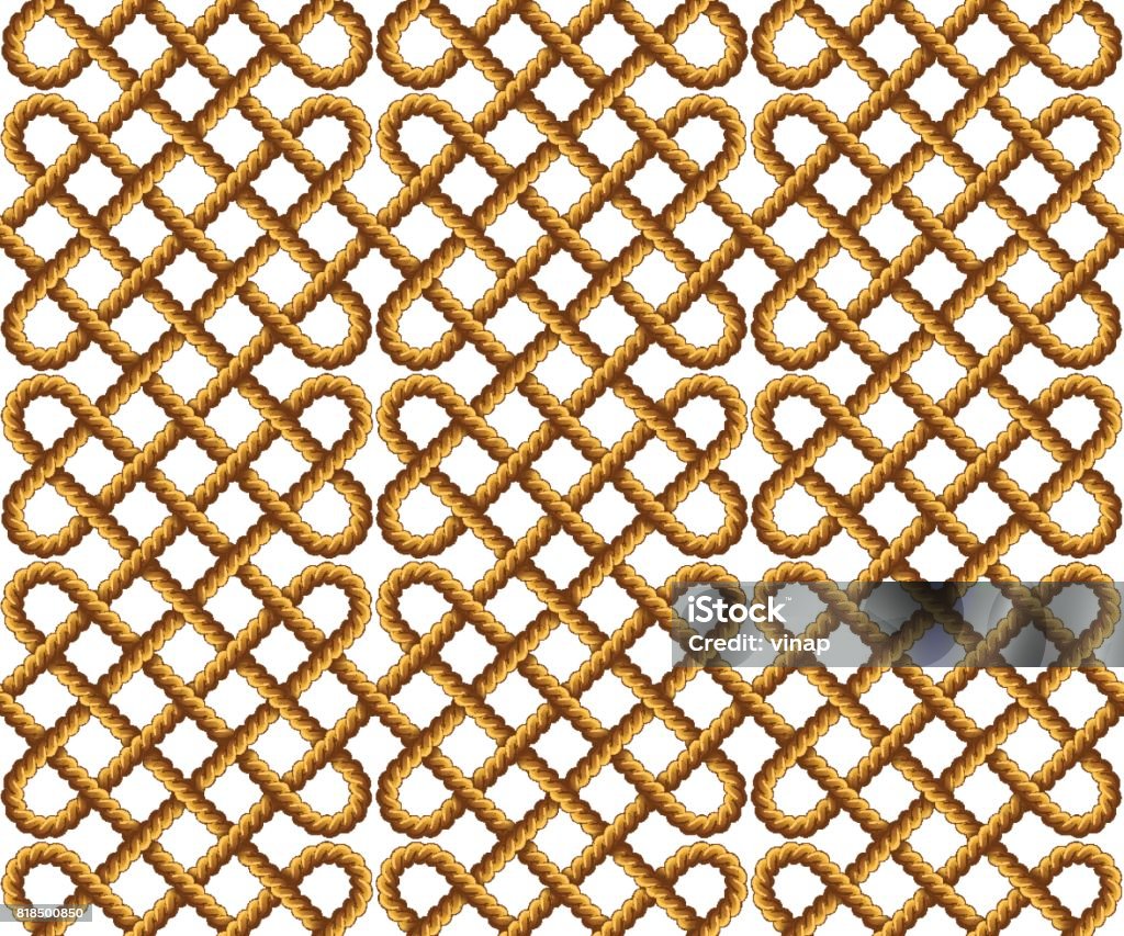 Abstract Rope Strands Pattern Rope Vector Seamless Pattern Stock Illustration - Download Image Now ...