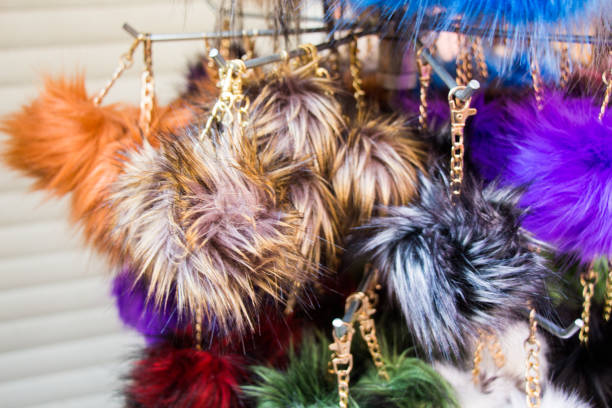 istock Set of colorful  pompoms in the bazaar 818520132