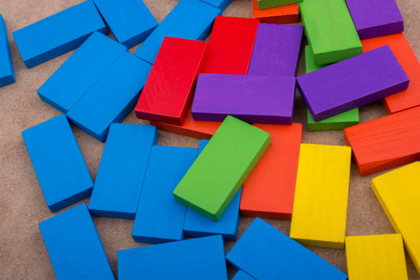 istock Wooden blocks of various color 818526604