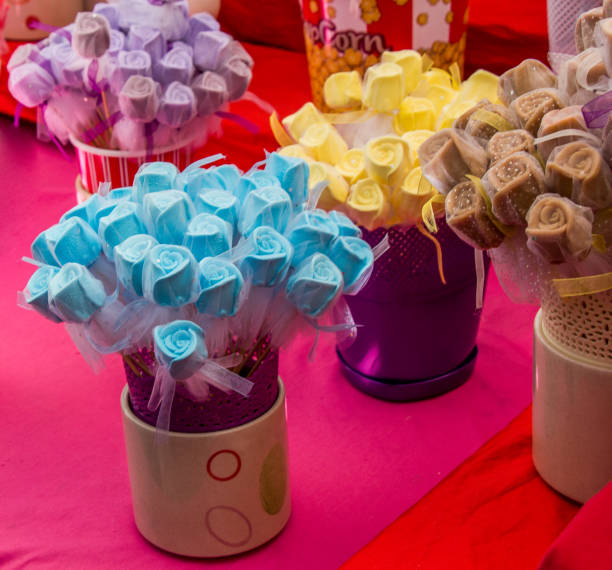 istock Fake artificial flowers  in view 818527532