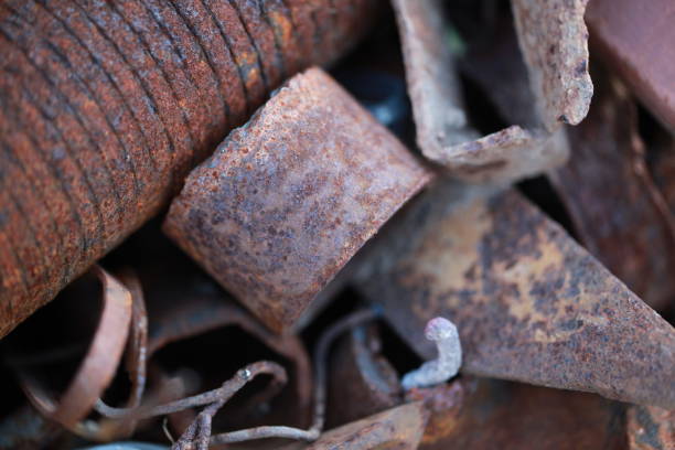 istock rusty scrap metal in an iron barrel 818578566