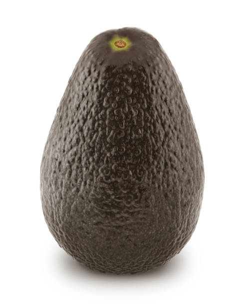 Ripe avocado isolated on white background