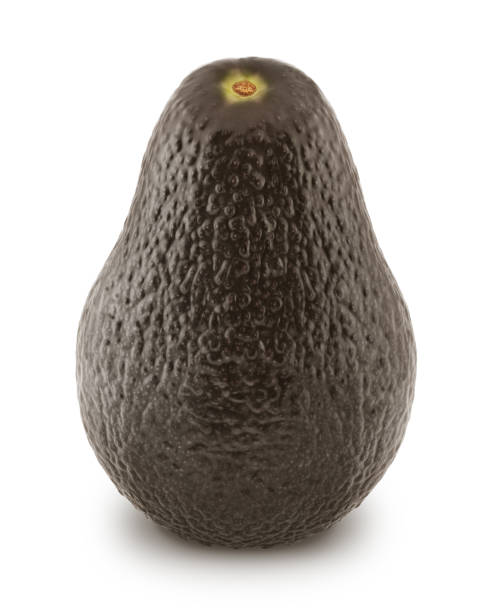 istock Ripe avocado isolated on white background 818629936