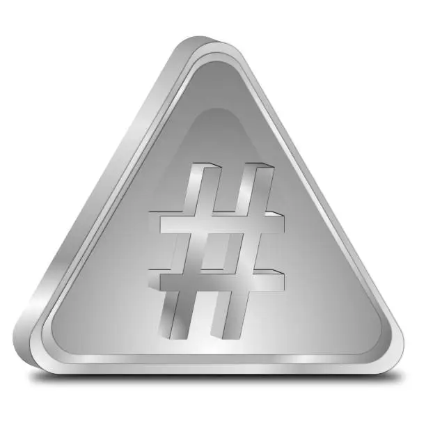 Photo of Hashtag Button - 3D illustration