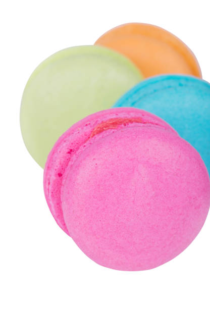 istock sweet colorful cake macaron or macaroon isolated on white background 818687824