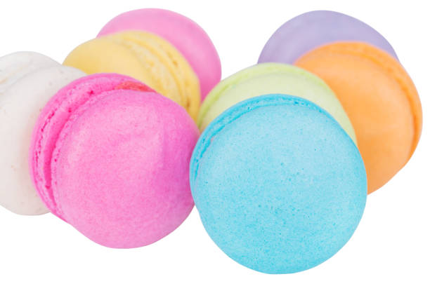 istock sweet colorful cake macaron or macaroon isolated on white background 818687858