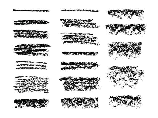 istock Set of black paint, ink brush strokes, brushes, lines. Dirty artistic design elements. 818687944