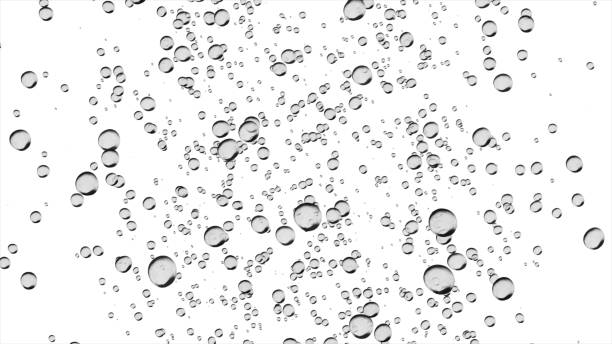 istock Water and air bubbles on white background 3d illustration 818781346