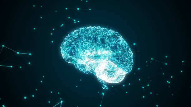 istock Human brain being formed by revolving particles. 3d illustration 818781510