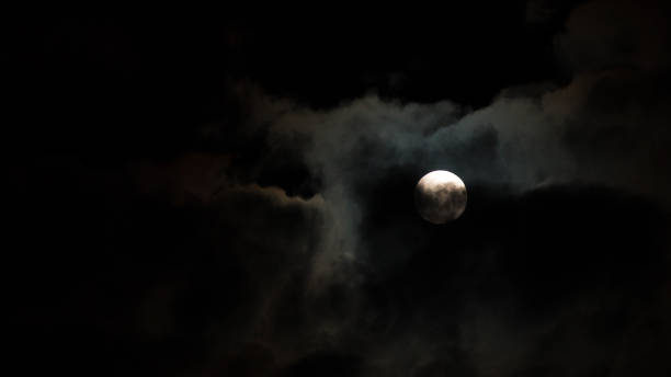 istock backgrounds night sky with stars and moon and clouds. wood. 818783688