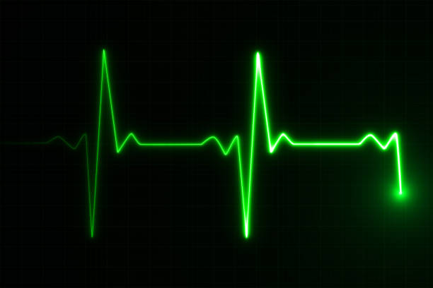 istock Neon Heart beat pulse in green illustration 818784450