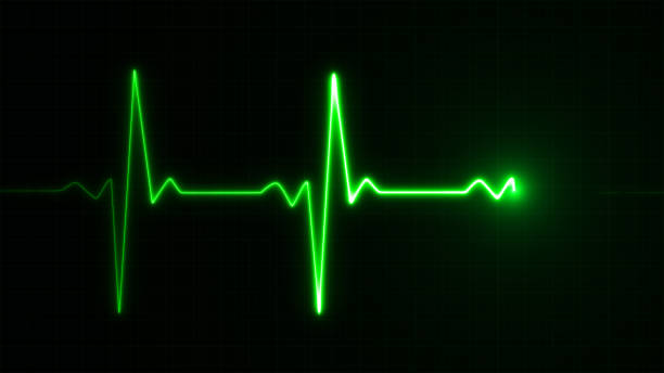istock Neon Heart beat pulse in green illustration 818784690