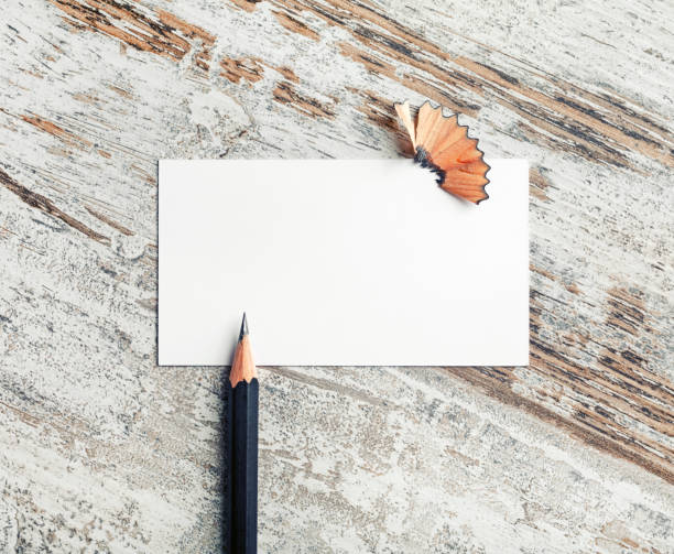 istock Business card, pencil 818788218