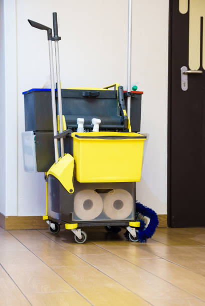 istock Professional cleaning equipment in corridor. 818827142