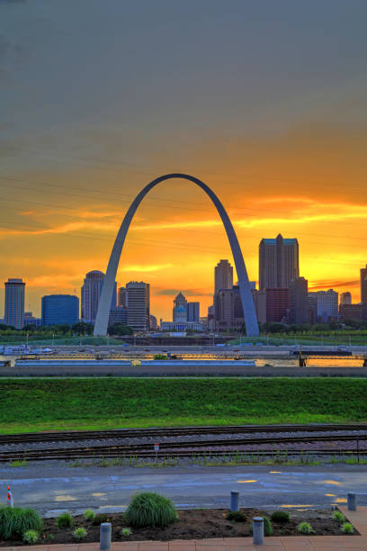 istock St. Louis, Missouri Skyline and the Gateway Arch 818828830