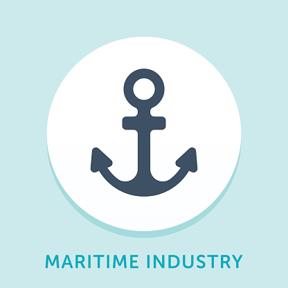 Curved Style Line Vector Icon for Maritime Industry.