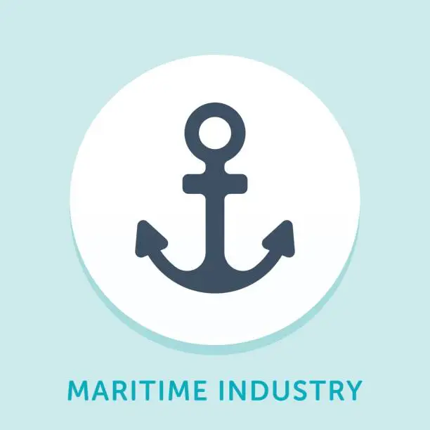 Vector illustration of Anchor Curve Icon
