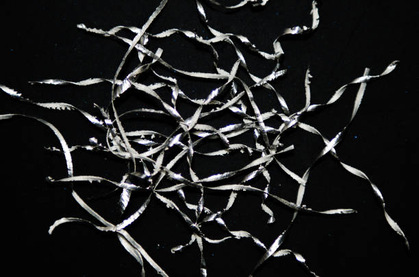 istock Aluminum shavings Twist spiral 818875254
