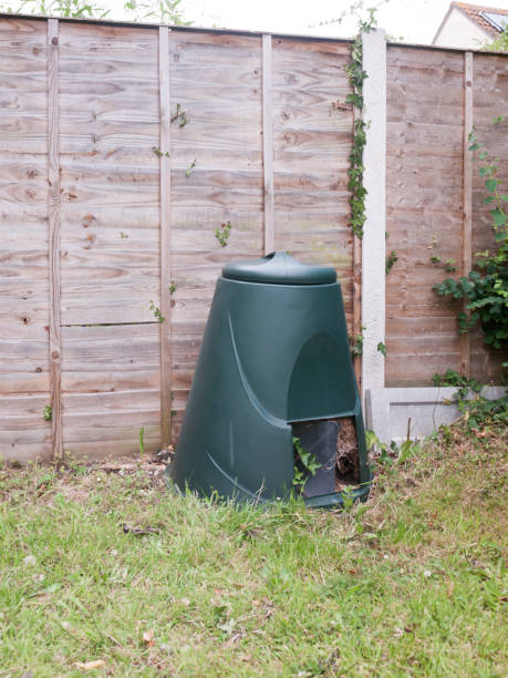 istock a green compost bin outside in garden 818899952